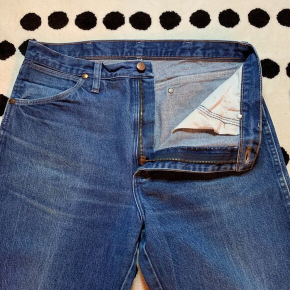 Wrangler Cowboy Cut Bootcut 13MWZ Faded Denim Western Jeans - Picture 4 of 13